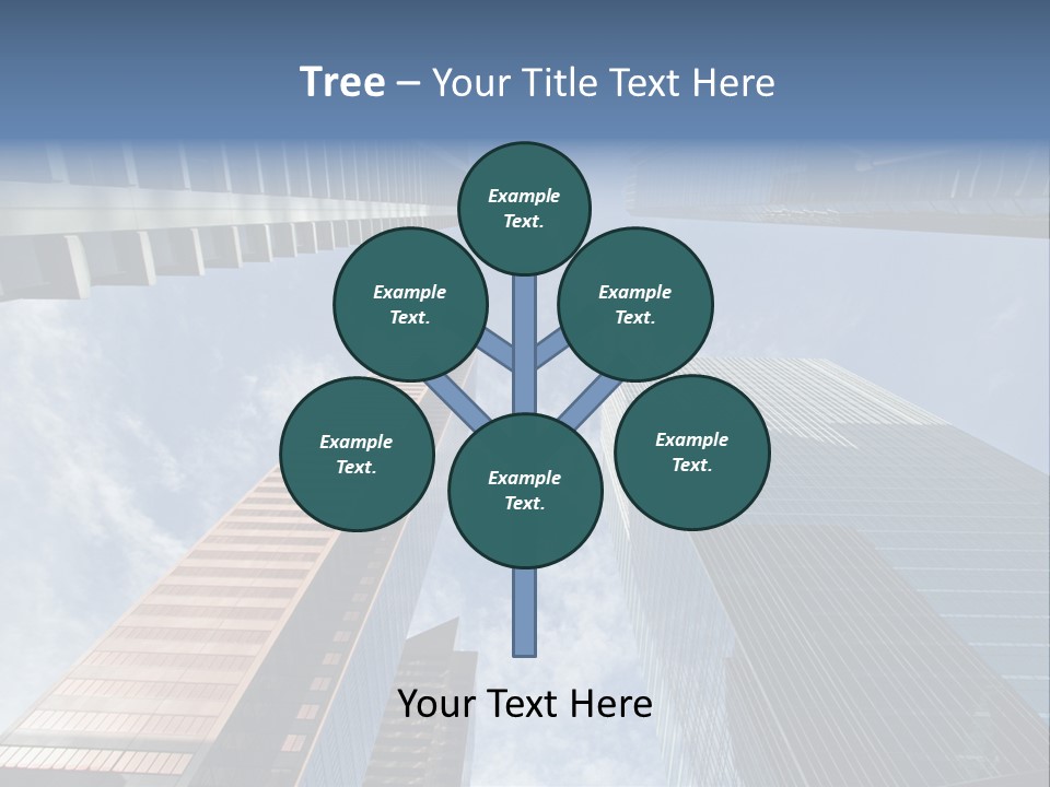 Downtown Calgary Office Buildings Soaring Into The Skyline While Gleaming In The Sun PowerPoint Template