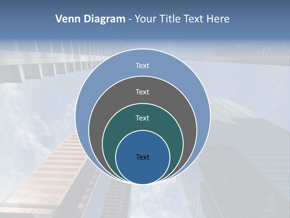 Downtown Calgary Office Buildings Soaring Into The Skyline While Gleaming In The Sun PowerPoint Template