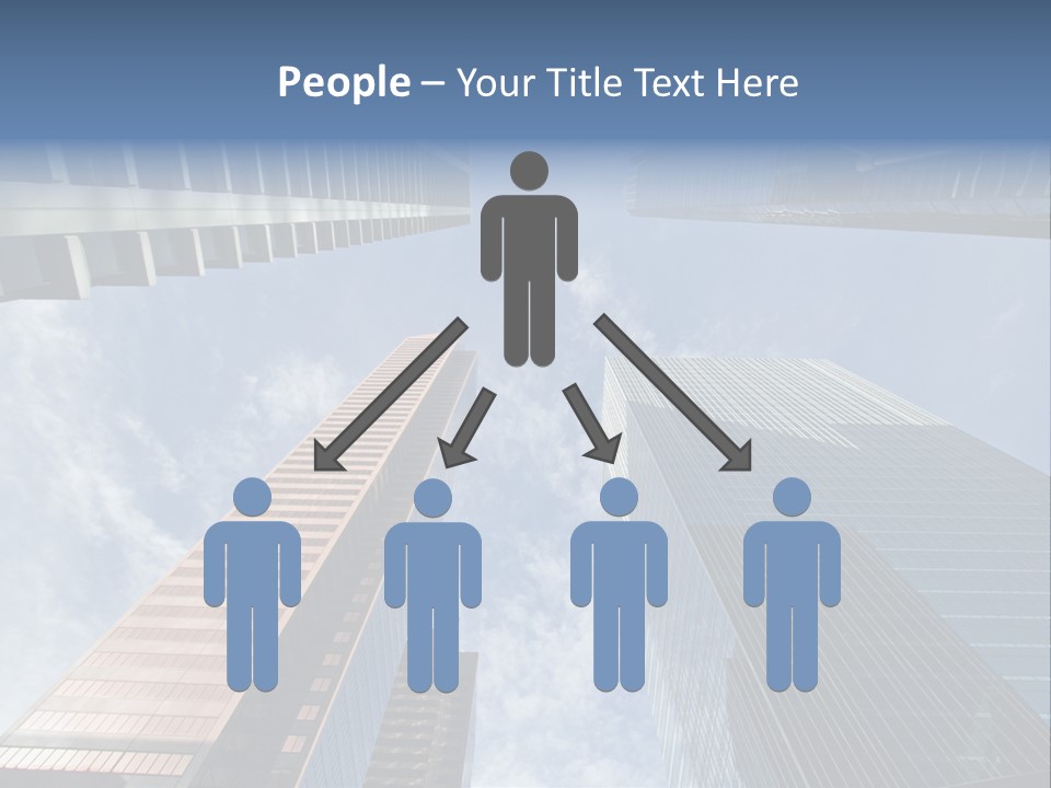 Downtown Calgary Office Buildings Soaring Into The Skyline While Gleaming In The Sun PowerPoint Template