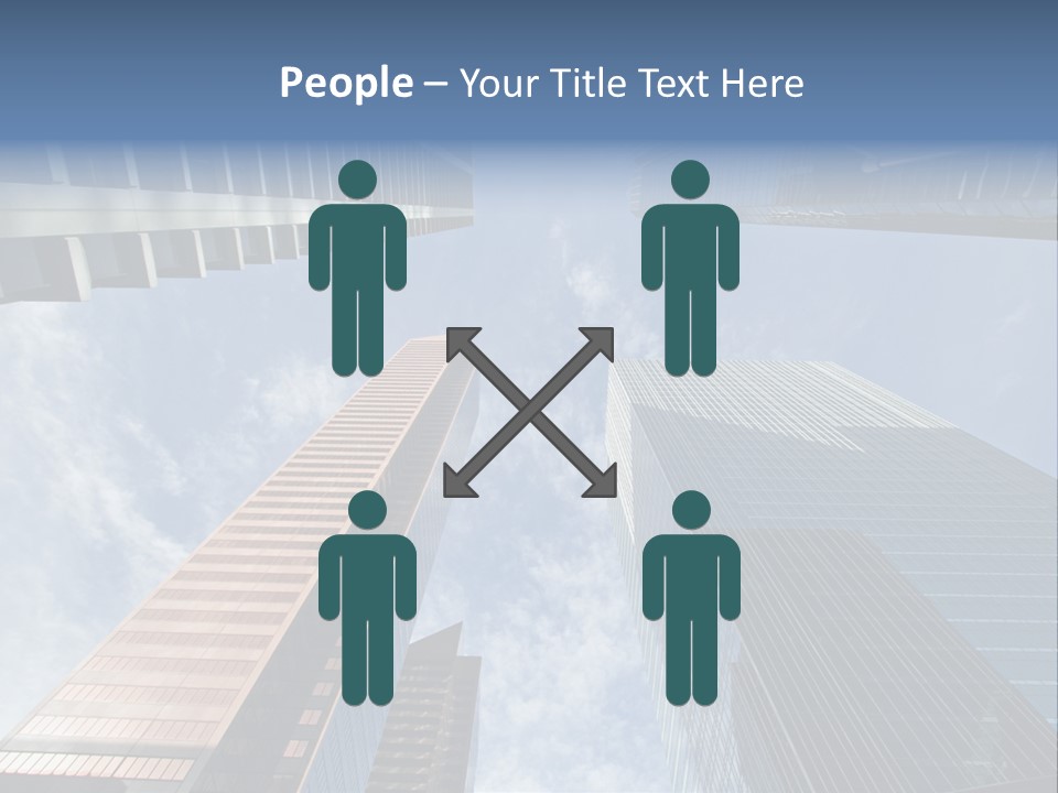 Downtown Calgary Office Buildings Soaring Into The Skyline While Gleaming In The Sun PowerPoint Template