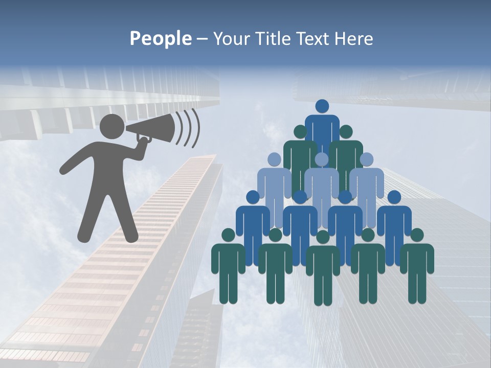 Downtown Calgary Office Buildings Soaring Into The Skyline While Gleaming In The Sun PowerPoint Template