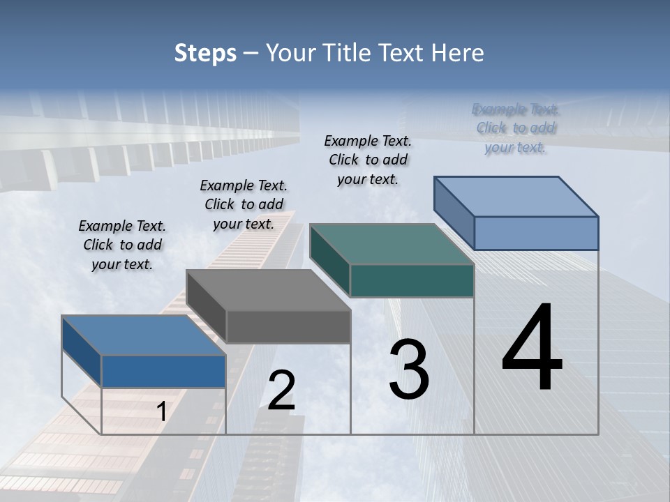 Downtown Calgary Office Buildings Soaring Into The Skyline While Gleaming In The Sun PowerPoint Template