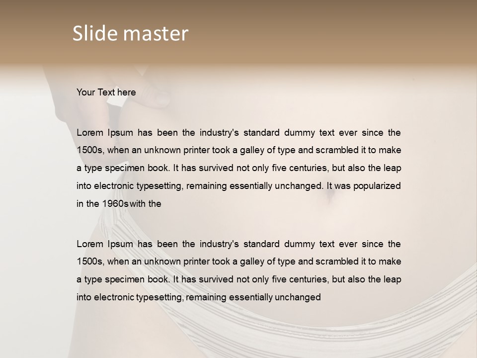 Close-Up Of Woman Body PowerPoint Template