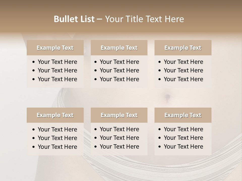 Close-Up Of Woman Body PowerPoint Template