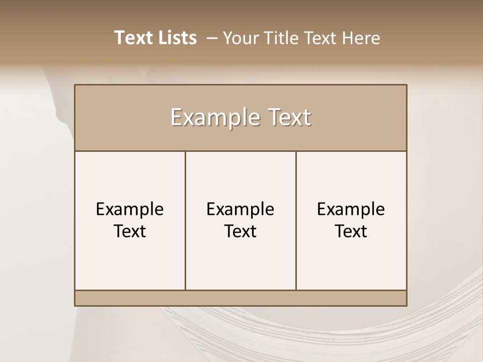 Close-Up Of Woman Body PowerPoint Template