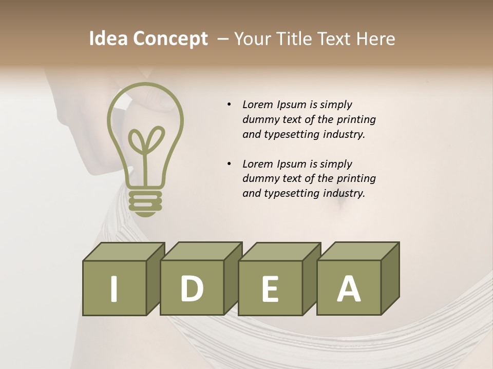 Close-Up Of Woman Body PowerPoint Template