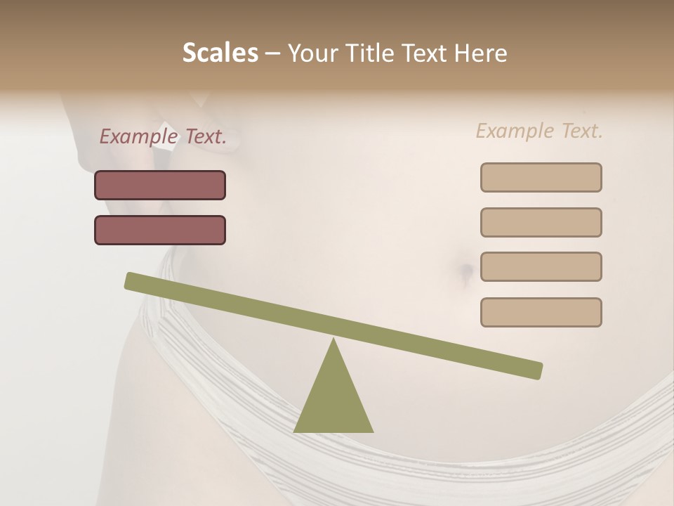 Close-Up Of Woman Body PowerPoint Template