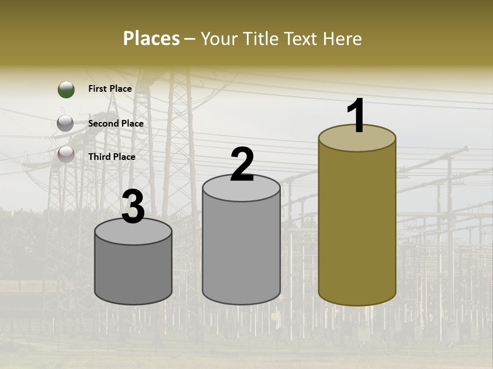 High Voltage Power Plant PowerPoint Template