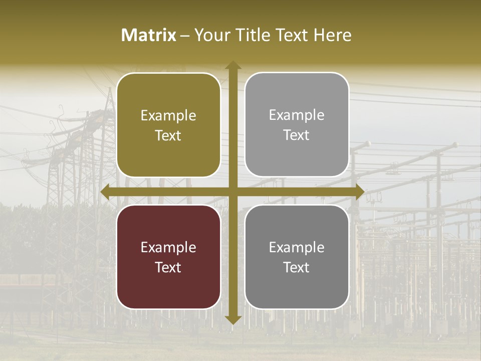 High Voltage Power Plant PowerPoint Template