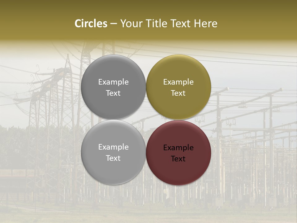 High Voltage Power Plant PowerPoint Template