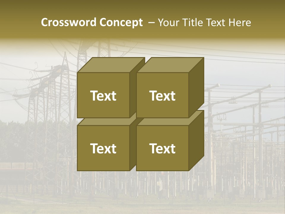 High Voltage Power Plant PowerPoint Template