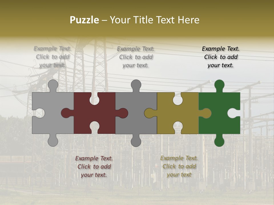 High Voltage Power Plant PowerPoint Template