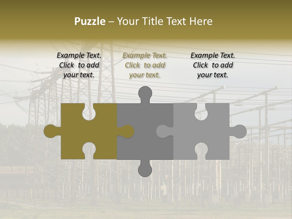 High Voltage Power Plant PowerPoint Template