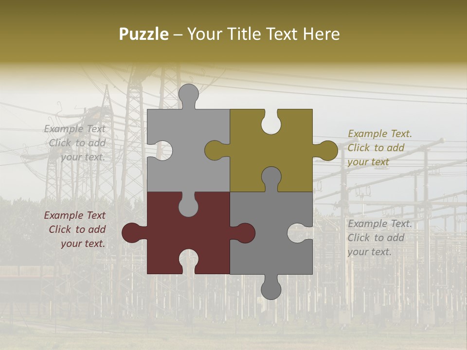 High Voltage Power Plant PowerPoint Template