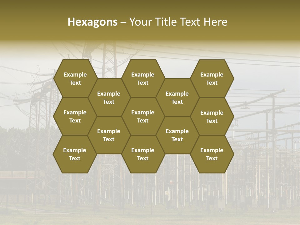 High Voltage Power Plant PowerPoint Template