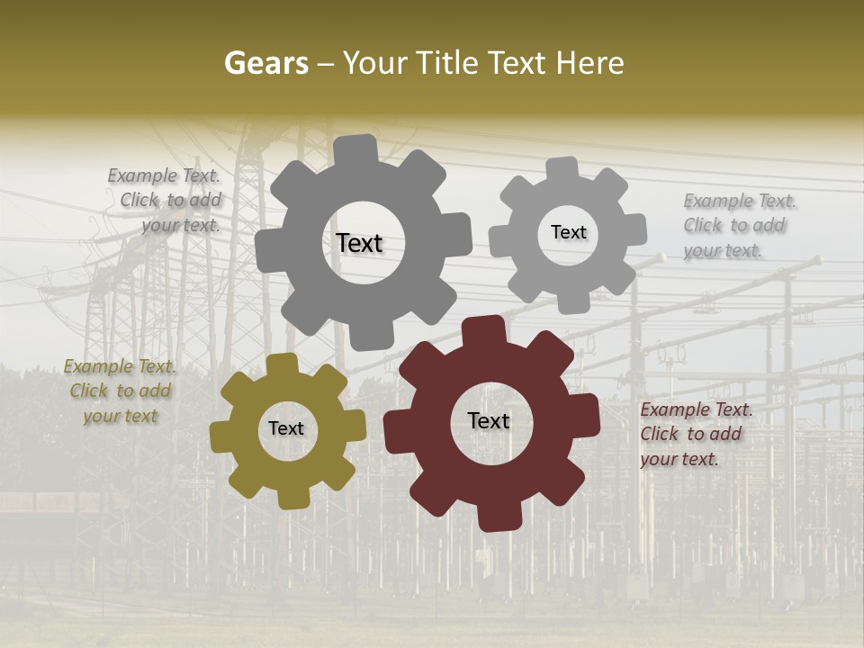 High Voltage Power Plant PowerPoint Template