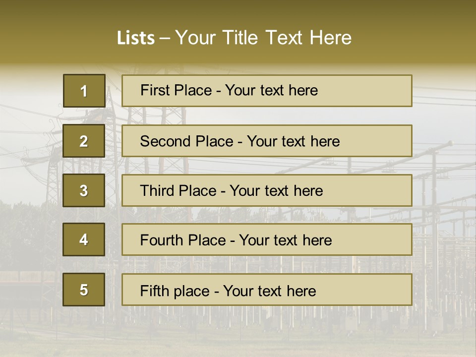 High Voltage Power Plant PowerPoint Template