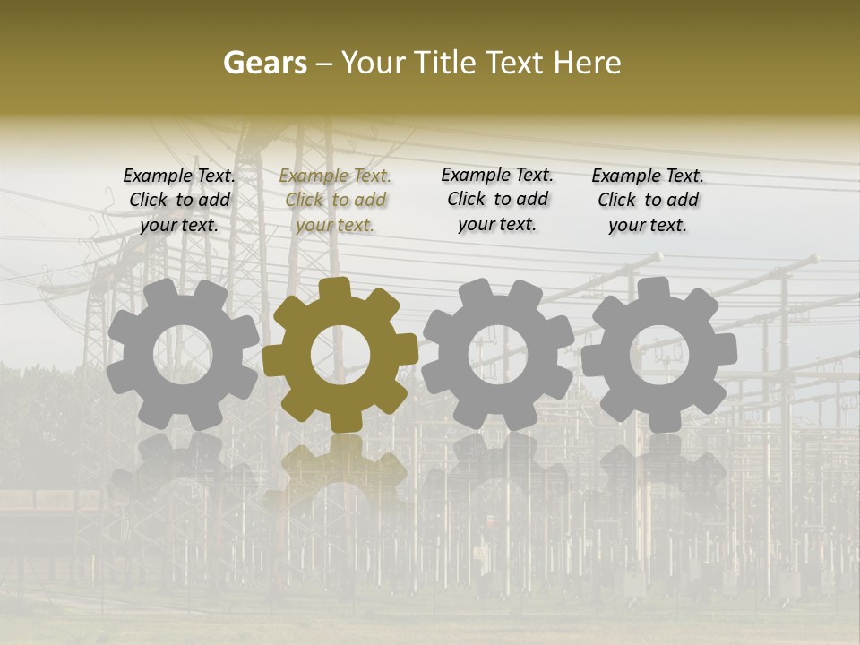 High Voltage Power Plant PowerPoint Template