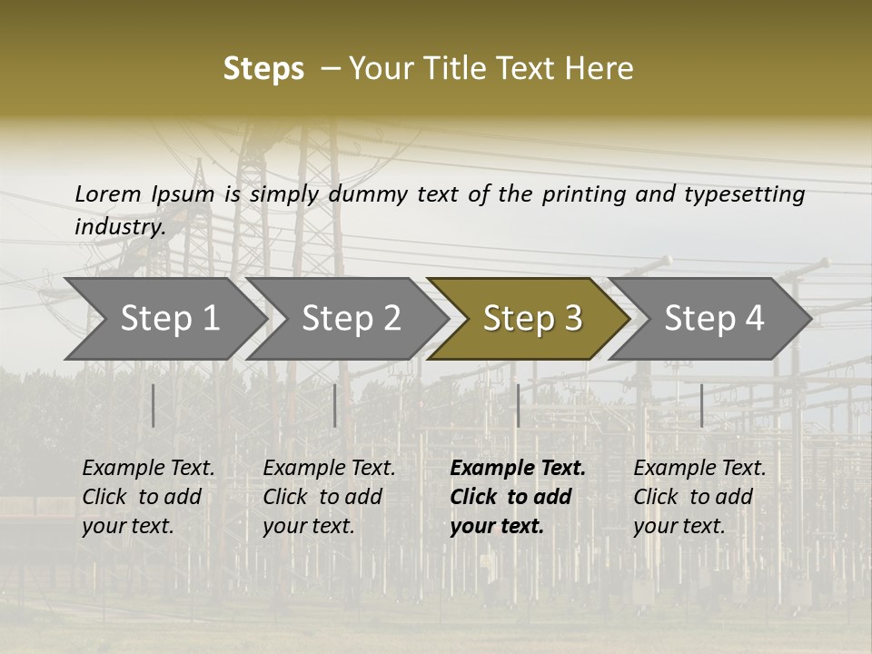 High Voltage Power Plant PowerPoint Template