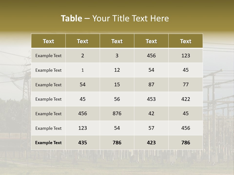 High Voltage Power Plant PowerPoint Template
