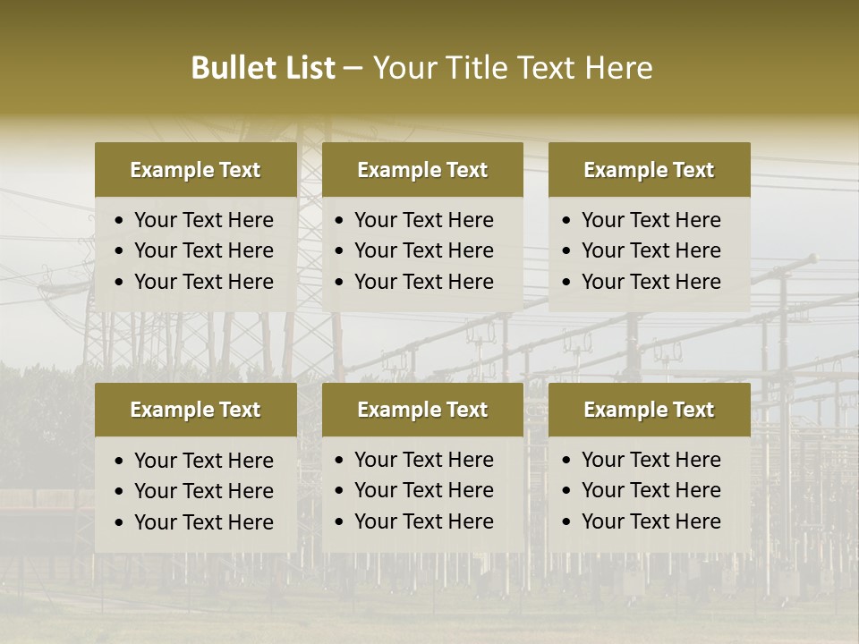 High Voltage Power Plant PowerPoint Template
