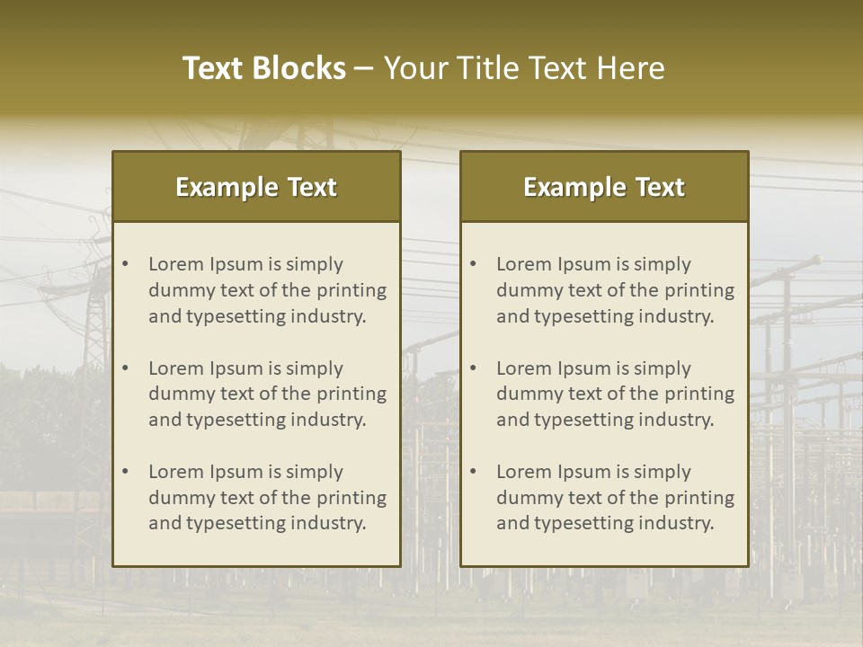 High Voltage Power Plant PowerPoint Template