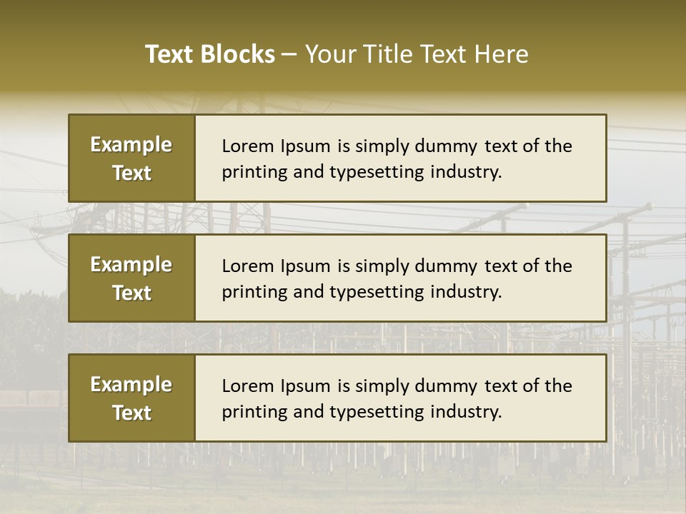 High Voltage Power Plant PowerPoint Template