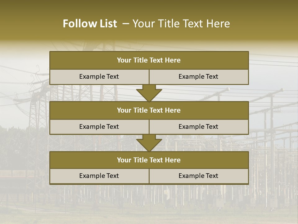 High Voltage Power Plant PowerPoint Template