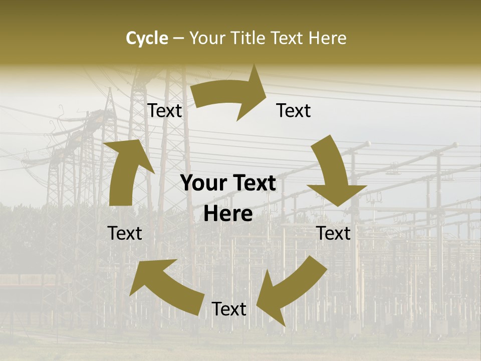 High Voltage Power Plant PowerPoint Template