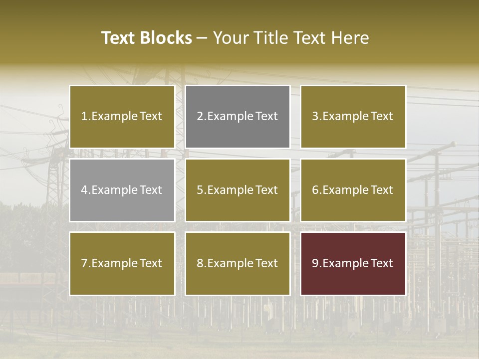 High Voltage Power Plant PowerPoint Template