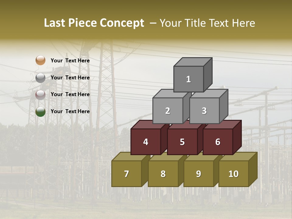 High Voltage Power Plant PowerPoint Template