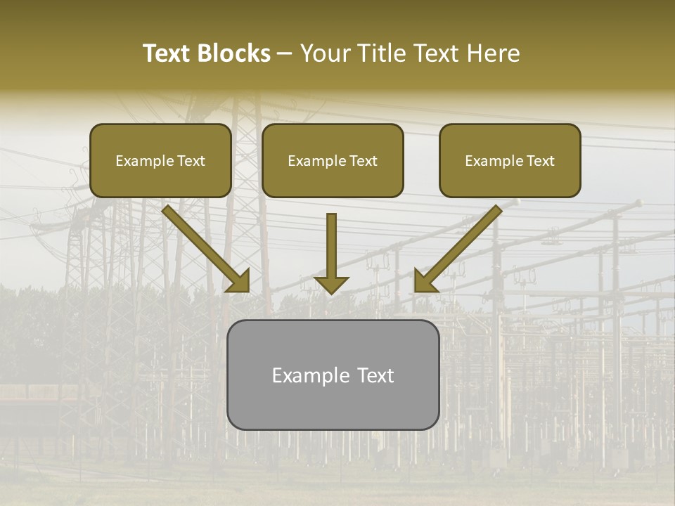 High Voltage Power Plant PowerPoint Template