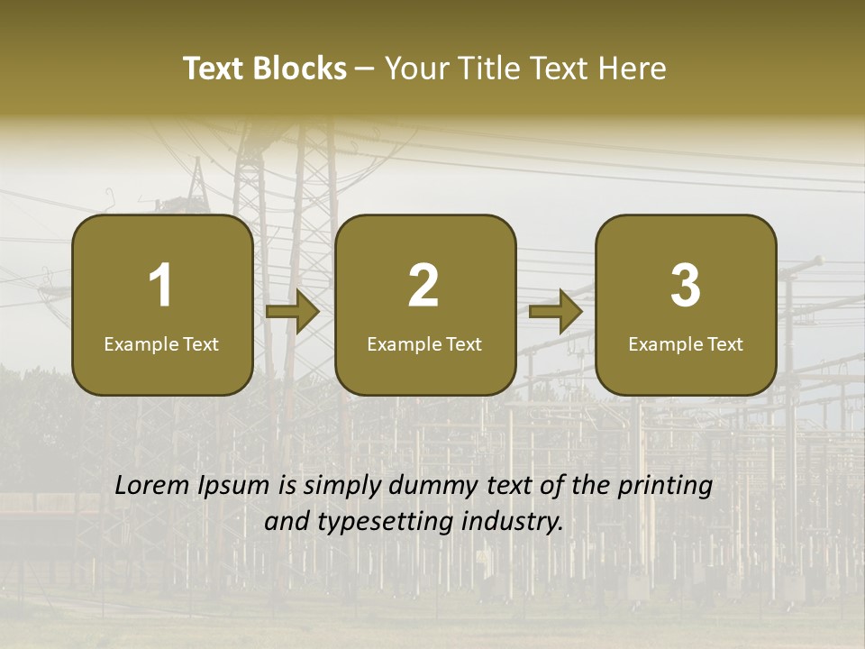 High Voltage Power Plant PowerPoint Template