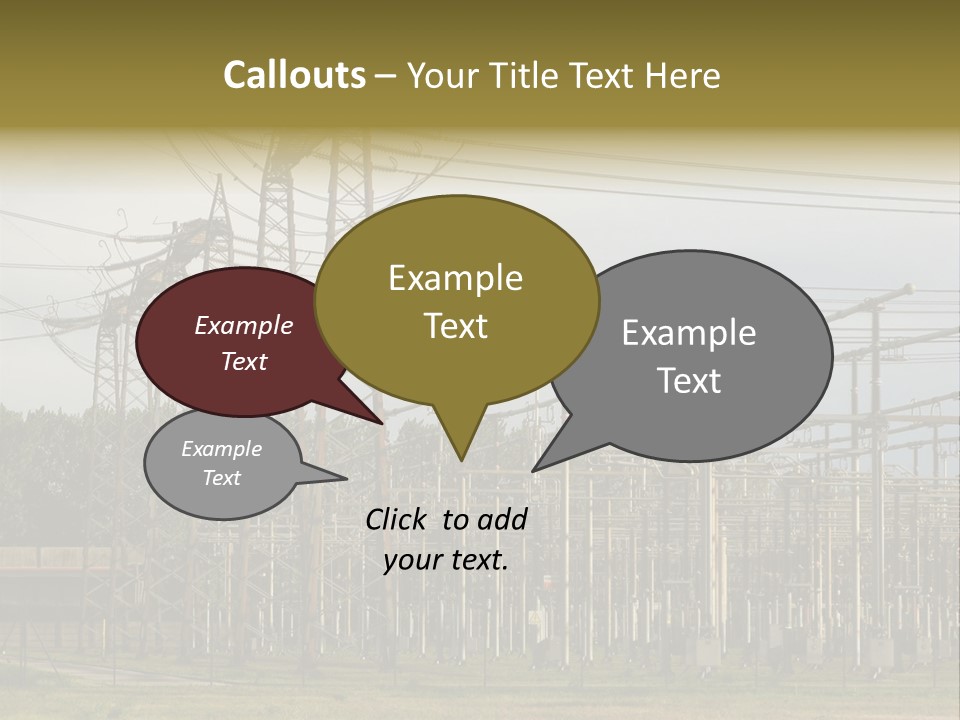 High Voltage Power Plant PowerPoint Template