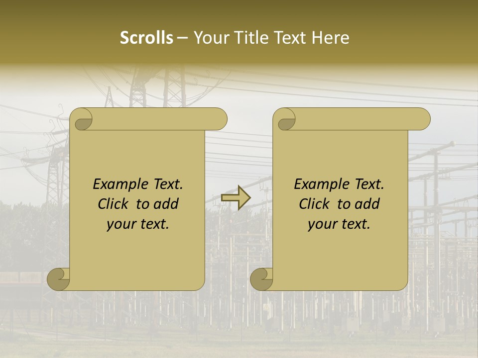 High Voltage Power Plant PowerPoint Template