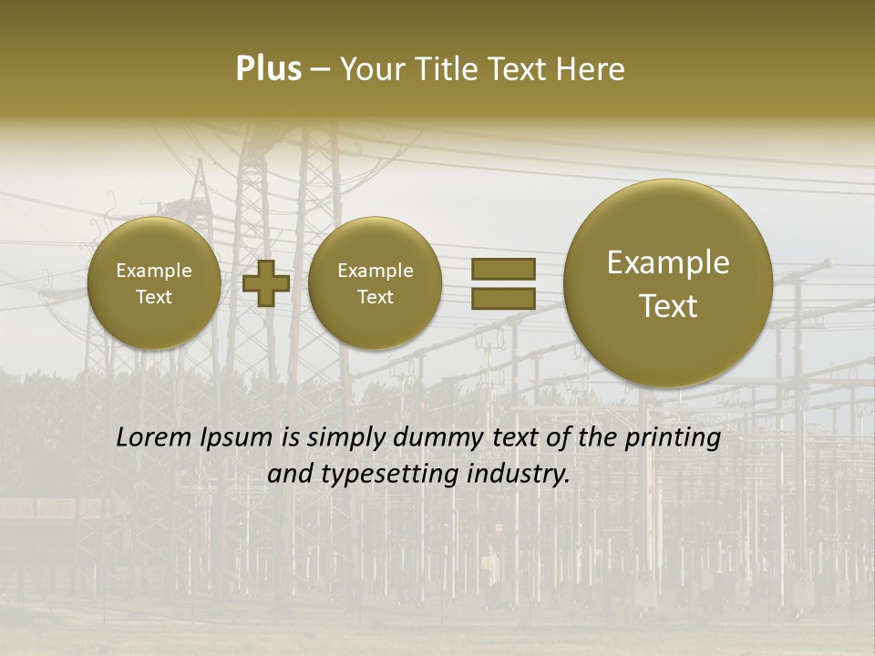 High Voltage Power Plant PowerPoint Template