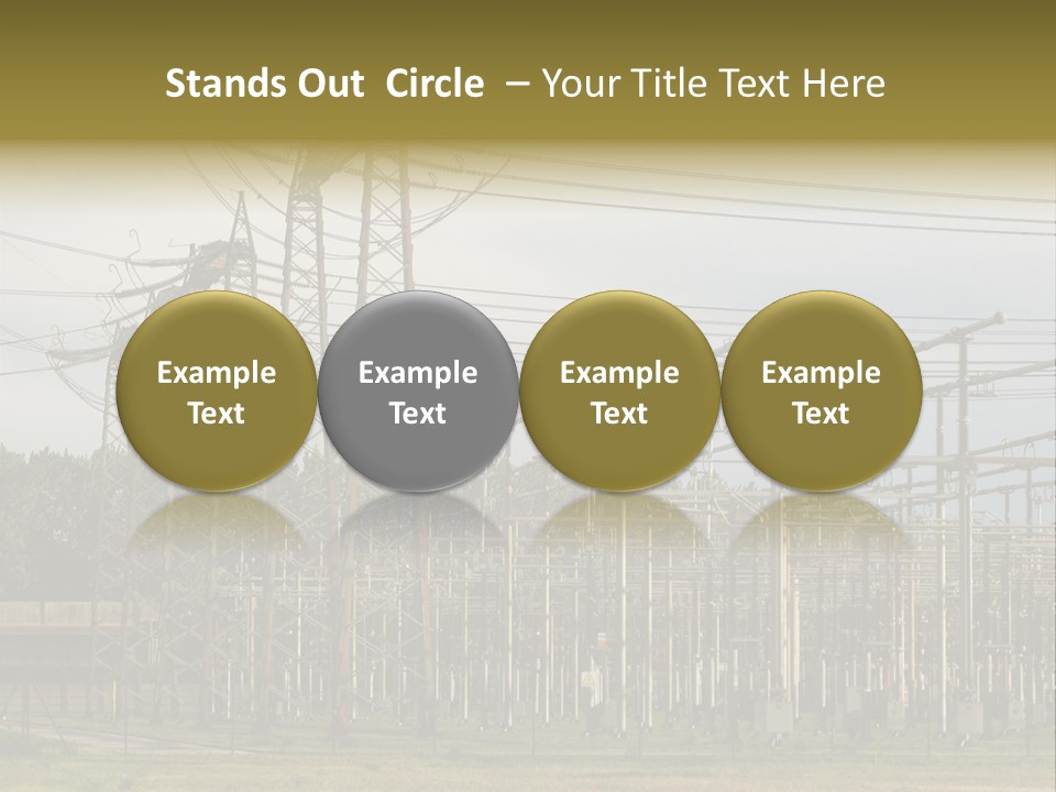 High Voltage Power Plant PowerPoint Template