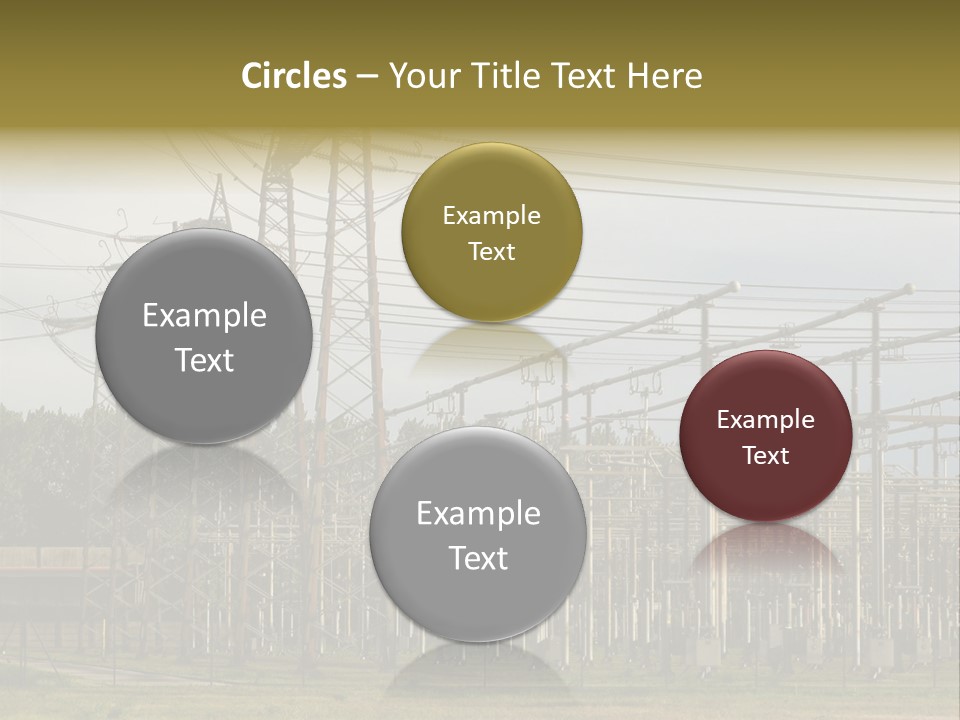 High Voltage Power Plant PowerPoint Template