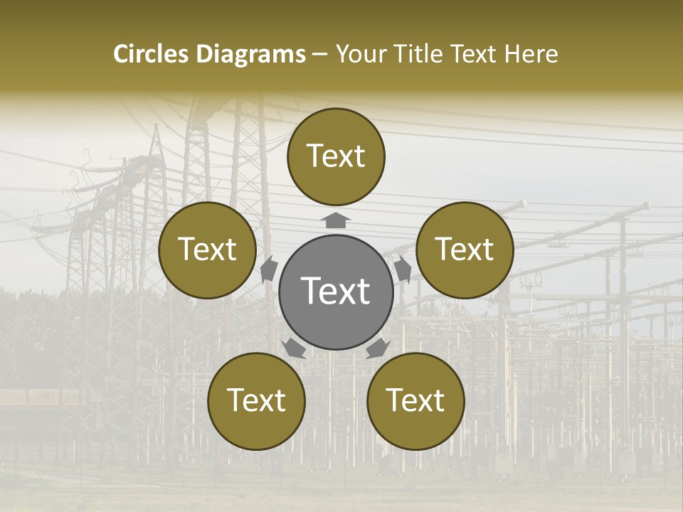 High Voltage Power Plant PowerPoint Template