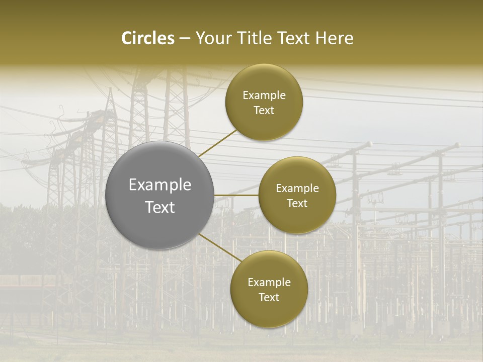 High Voltage Power Plant PowerPoint Template