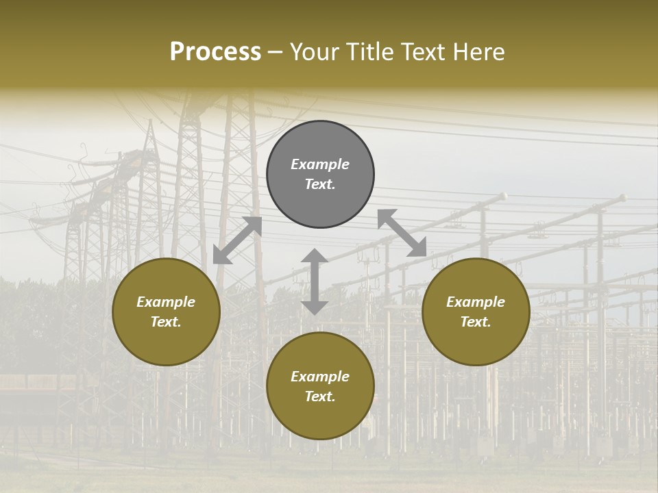 High Voltage Power Plant PowerPoint Template