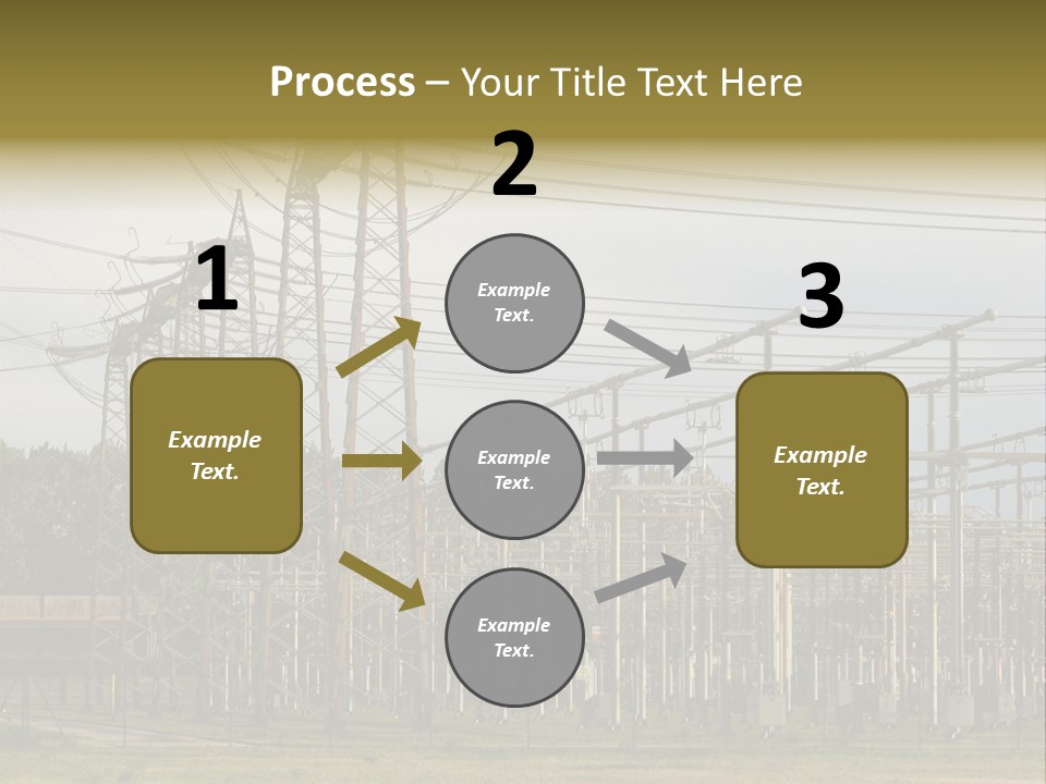 High Voltage Power Plant PowerPoint Template