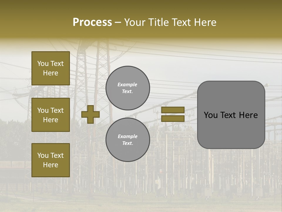High Voltage Power Plant PowerPoint Template