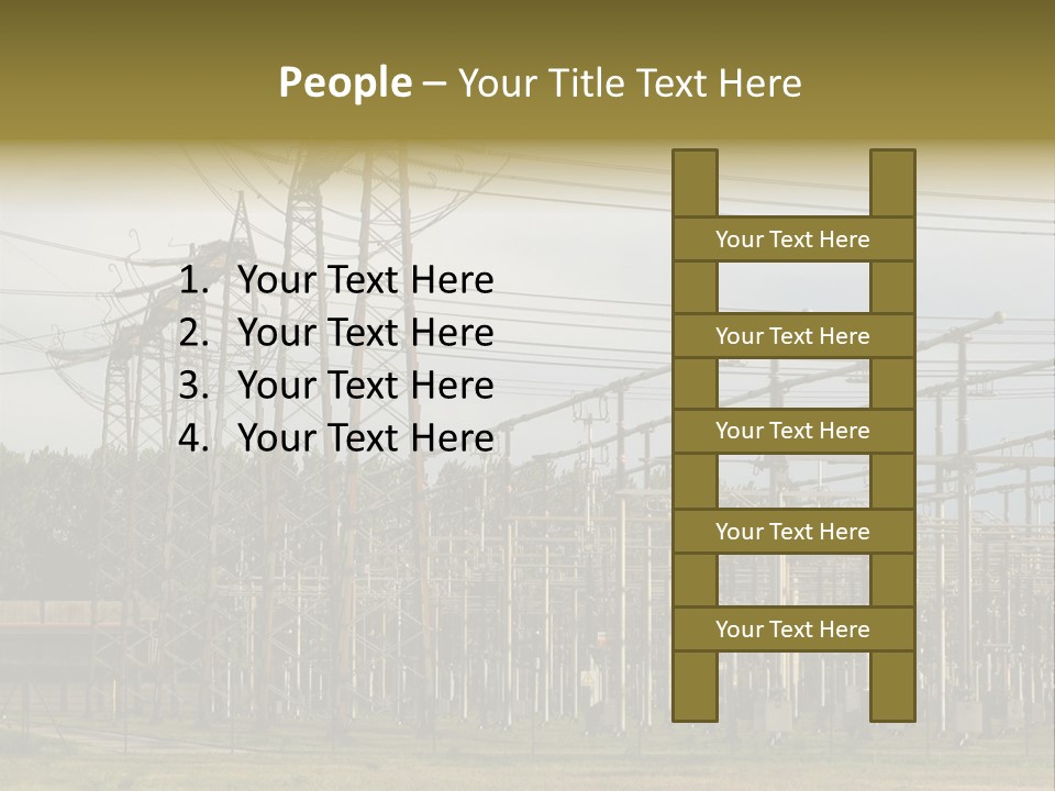 High Voltage Power Plant PowerPoint Template