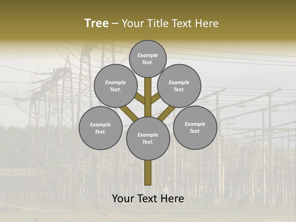 High Voltage Power Plant PowerPoint Template