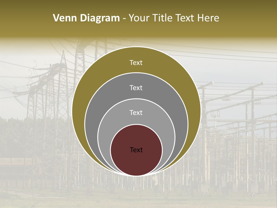 High Voltage Power Plant PowerPoint Template