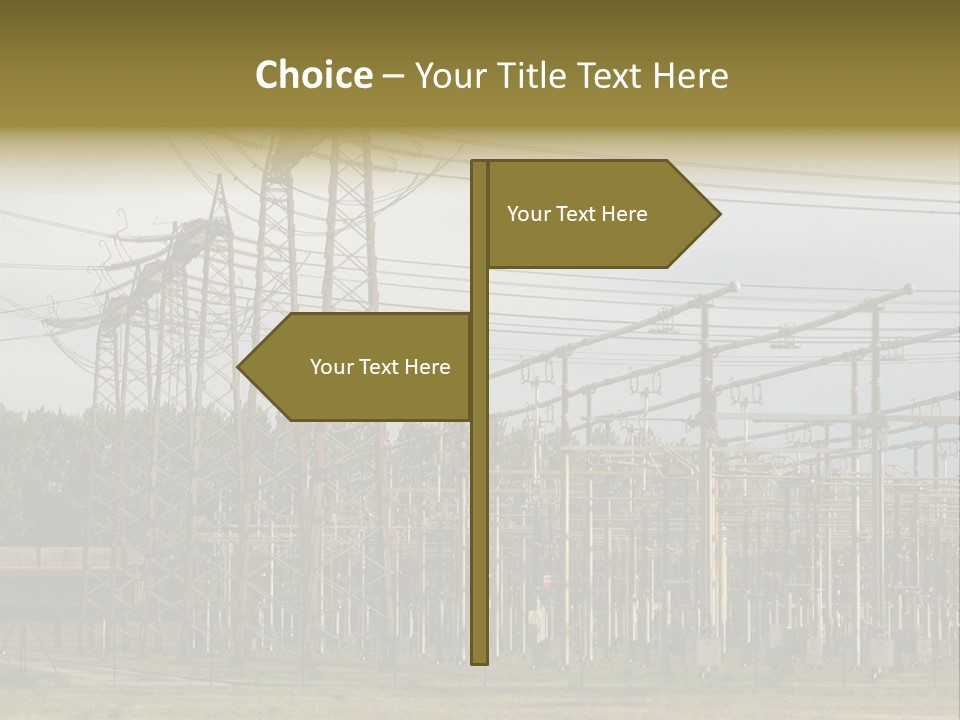 High Voltage Power Plant PowerPoint Template