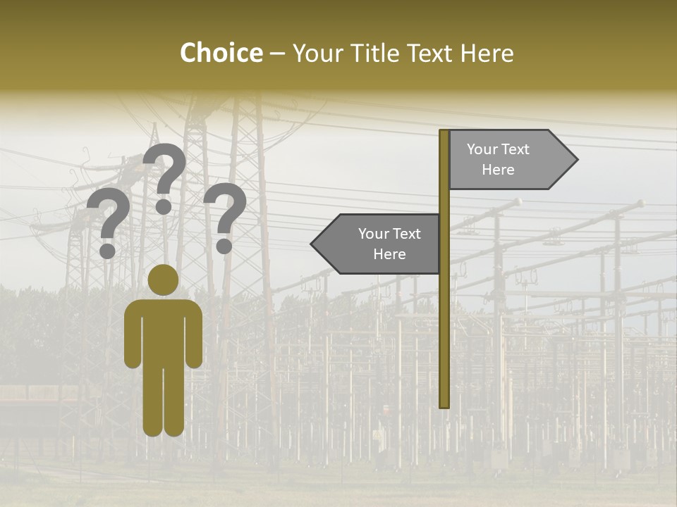 High Voltage Power Plant PowerPoint Template