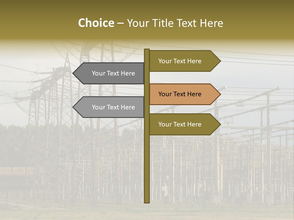High Voltage Power Plant PowerPoint Template