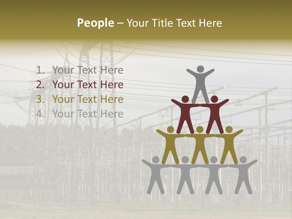 High Voltage Power Plant PowerPoint Template